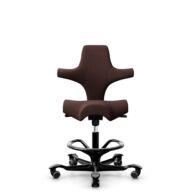 HÅG Capisco 8106 - Sirdal (GU) - Laine - SRD480 - Chestnut - Noir - 200 mm (hauteur d’assise 46–64 cm) - Roues souples pour sols durs thumbnail