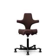 HÅG Capisco 8106 - Sirdal (GU) - Wool - SRD480 - Chestnut - Black - 200 mm (seat height 46-64cm) - Glides thumbnail