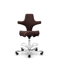 HÅG Capisco 8106 - Sirdal (GU) - Wool - SRD480 - Chestnut - White - 200 mm (seat height 46-64cm) - Soft castors for hard floors thumbnail