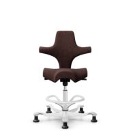 HÅG Capisco 8106 - Sirdal (GU) - Lana - SRD480 - Chestnut - White - 200 mm (seat height 46-64cm) - Glides thumbnail