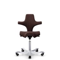 HÅG Capisco 8106 - Sirdal (GU) - Lana - SRD480 - Chestnut - Silver - 150mm (seat height 40–55cm) - Soft castors for hard floors thumbnail