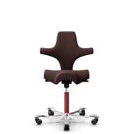 HÅG Capisco 8106 - Sirdal (GU) - Laine - SRD480 - Chestnut - Blush Rose - 200 mm (hauteur d’assise 46–64 cm) - Roues souples pour sols durs thumbnail