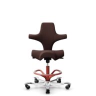 HÅG Capisco 8106 - Sirdal (GU) - Lana - SRD480 - Chestnut - Blush Rose - 265 mm (seat height 53-79cm) - Hard castors for soft floors thumbnail