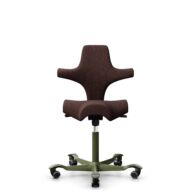 HÅG Capisco 8106 - Sirdal (GU) - Wool - SRD480 - Chestnut - Moss Grey - 200 mm (seat height 46-64cm) - Hard castors for soft floors thumbnail