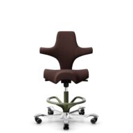 HÅG Capisco 8106 - Sirdal (GU) - Laine - SRD480 - Chestnut - Moss Grey - 200 mm (hauteur d’assise 46–64 cm) - Roues souples pour sols durs thumbnail