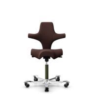 HÅG Capisco 8106 - Sirdal (GU) - Laine - SRD480 - Chestnut - Moss Grey - 265 mm (hauteur d’assise 53–79 cm) - Roues souples pour sols durs thumbnail