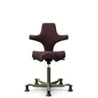 HÅG Capisco 8106 - Sirdal (GU) - Wool - SRD480 - Chestnut - Moss Grey - 265 mm (seat height 53-79cm) - Glides thumbnail