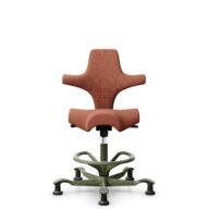 HÅG Capisco 8106 - Sirdal (GU) - Wool - SRD630 - Brick red - Moss Grey - 200 mm (seat height 46-64cm) - Glides thumbnail