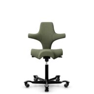 HÅG Capisco 8106 - Sirdal (GU) - Laine - SRD960 - Green - Noir - 200 mm (hauteur d’assise 46–64 cm) - Roues souples pour sols durs thumbnail