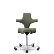 HÅG Capisco 8106 - Sirdal (GU) - Wełna - SRD960 - Green - Silver - 200 mm (seat height 46-64cm) - Soft castors for hard floors thumbnail