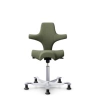 HÅG Capisco 8106 - Sirdal (GU) - Wol - SRD960 - Green - Framekleur - Zilver - Gasveer - 200 mm (Zithoogte 46-64cm) - Vloercontact - Glijdoppen - Voetenring - Nee, geen voetenring - Voetster - Nee, voetster in framekleur thumbnail