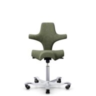 HÅG Capisco 8106 - Sirdal (GU) - Wool - SRD960 - Green - Silver - 265 mm (seat height 53-79cm) - Soft castors for hard floors thumbnail