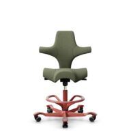 HÅG Capisco 8106 - Sirdal (GU) - Laine - SRD960 - Green - Blush Rose - 200 mm (hauteur d’assise 46–64 cm) - Roues souples pour sols durs thumbnail