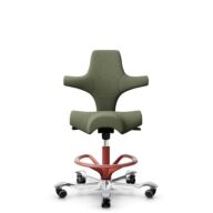 HÅG Capisco 8106 - Sirdal (GU) - Laine - SRD960 - Green - Blush Rose - 265 mm (hauteur d’assise 53–79 cm) - Roues dures pour sols souples thumbnail
