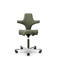 HÅG Capisco 8106 - Sirdal (GU) - Wool - SRD960 - Green - Moss Grey - 200 mm (seat height 46-64cm) - Soft castors for hard floors thumbnail