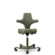 HÅG Capisco 8106 - Sirdal (GU) - Wełna - SRD960 - Green - Moss Grey - 265 mm (seat height 53-79cm) - Soft castors for hard floors thumbnail