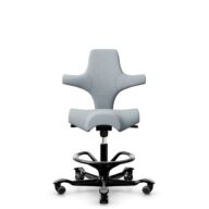 HÅG Capisco 8106 - Sirdal (GU) - Lana - SRD120 Light grey - Black - 200 mm (seat height 46-64cm) - Soft castors for hard floors thumbnail