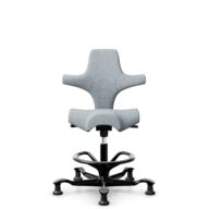 HÅG Capisco 8106 - Sirdal (GU) - Lana - SRD120 Light grey - Black - 265 mm (seat height 53-79cm) - Glides thumbnail