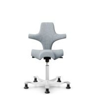 HÅG Capisco 8106 - Sirdal (GU) - Lana - SRD120 Light grey - White - 200 mm (seat height 46-64cm) - Glides thumbnail