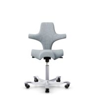 HÅG Capisco 8106 - Sirdal (GU) - Lana - SRD120 Light grey - Silver - 150mm (seat height 40–55cm) - Hard castors for soft floors thumbnail