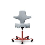 HÅG Capisco 8106 - Sirdal (GU) - Lana - SRD120 Light grey - Blush Rose - 150mm (seat height 40–55cm) - Soft castors for hard floors thumbnail