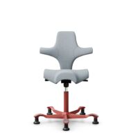 HÅG Capisco 8106 - Sirdal (GU) - Wełna - SRD120 Light grey - Blush Rose - 150mm (seat height 40–55cm) - Glides thumbnail
