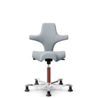 HÅG Capisco 8106 - Sirdal (GU) - Wool - SRD120 Light grey - Blush Rose - 265 mm (seat height 53-79cm) - Glides thumbnail