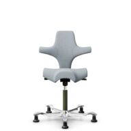 HÅG Capisco 8106 - Sirdal (GU) - Laine - SRD120 Light grey - Moss Grey - 200 mm (hauteur d’assise 46–64 cm) - Patins thumbnail