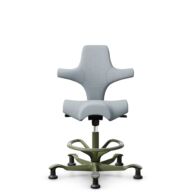 HÅG Capisco 8106 - Sirdal (GU) - Wool - SRD120 Light grey - Moss Grey - 200 mm (seat height 46-64cm) - Glides thumbnail