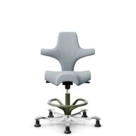 HÅG Capisco 8106 - Sirdal (GU) - Wool - SRD120 Light grey - Moss Grey - 200 mm (seat height 46-64cm) - Glides thumbnail