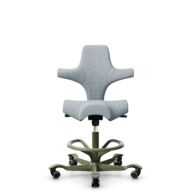 HÅG Capisco 8106 - Sirdal (GU) - Wool - SRD120 Light grey - Moss Grey - 265 mm (seat height 53-79cm) - Hard castors for soft floors thumbnail