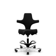 HÅG Capisco 8106 - Sirdal (GU) - Lana - SRD190 Black - Black - 265 mm (seat height 53-79cm) - Hard castors for soft floors thumbnail