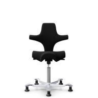 HÅG Capisco 8106 - Sirdal (GU) - Laine - SRD190 Black - Argent - 200 mm (hauteur d’assise 46–64 cm) - Patins thumbnail