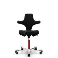 HÅG Capisco 8106 - Sirdal (GU) - Lana - SRD190 Black - Blush Rose - 150mm (seat height 40–55cm) - Soft castors for hard floors thumbnail