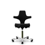 HÅG Capisco 8106 - Sirdal (GU) - Wool - SRD190 Black - Moss Grey - 150mm (seat height 40–55cm) - Hard castors for soft floors thumbnail