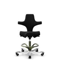 HÅG Capisco 8106 - Sirdal (GU) - Lana - SRD190 Black - Moss Grey - 265 mm (seat height 53-79cm) - Hard castors for soft floors thumbnail
