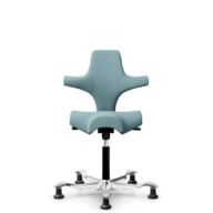HÅG Capisco 8106 - Sirdal (GU) - Wool - SRD730 Blue - Black - 150mm (seat height 40–55cm) - Glides thumbnail