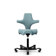 HÅG Capisco 8106 - Sirdal (GU) - Wool - SRD730 Blue - Black - 200 mm (seat height 46-64cm) - Hard castors for soft floors thumbnail