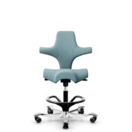 HÅG Capisco 8106 - Sirdal (GU) - Laine - SRD730 Blue - Noir - 200 mm (hauteur d’assise 46–64 cm) - Roues dures pour sols souples thumbnail