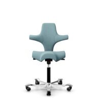 HÅG Capisco 8106 - Sirdal (GU) - Laine - SRD730 Blue - Noir - 265 mm (hauteur d’assise 53–79 cm) - Roues dures pour sols souples thumbnail