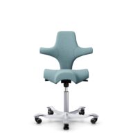 HÅG Capisco 8106 - Sirdal (GU) - Wełna - SRD730 Blue - Silver - 150mm (seat height 40–55cm) - Soft castors for hard floors thumbnail