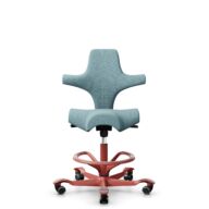 HÅG Capisco 8106 - Sirdal (GU) - Wool - SRD730 Blue - Blush Rose - 265 mm (seat height 53-79cm) - Soft castors for hard floors thumbnail