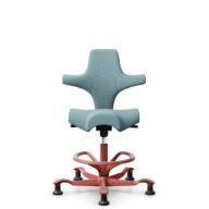 HÅG Capisco 8106 - Sirdal (GU) - Lana - SRD730 Blue - Blush Rose - 265 mm (seat height 53-79cm) - Glides thumbnail