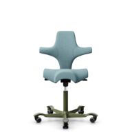 HÅG Capisco 8106 - Sirdal (GU) - Wool - SRD730 Blue - Moss Grey - 200 mm (seat height 46-64cm) - Soft castors for hard floors thumbnail
