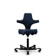 HÅG Capisco 8106 - Sirdal (GU) - Laine - SRD780 Dark blue - Noir - 200 mm (hauteur d’assise 46–64 cm) - Roues souples pour sols durs thumbnail