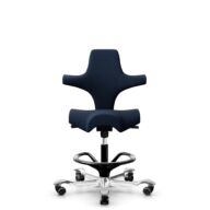 HÅG Capisco 8106 - Sirdal (GU) - Wełna - SRD780 Dark blue - Black - 200 mm (seat height 46-64cm) - Soft castors for hard floors thumbnail