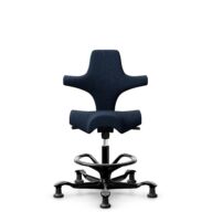 HÅG Capisco 8106 - Sirdal (GU) - Wool - SRD780 Dark blue - Black - 200 mm (seat height 46-64cm) - Glides thumbnail