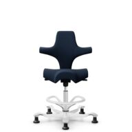 HÅG Capisco 8106 - Sirdal (GU) - Wool - SRD780 Dark blue - White - 200 mm (seat height 46-64cm) - Glides thumbnail