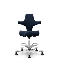 HÅG Capisco 8106 - Sirdal (GU) - Wool - SRD780 Dark blue - Silver - 265 mm (seat height 53-79cm) - Glides thumbnail