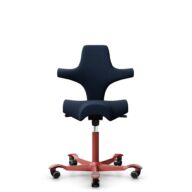 HÅG Capisco 8106 - Sirdal (GU) - Wool - SRD780 Dark blue - Blush Rose - 200 mm (seat height 46-64cm) - Hard castors for soft floors thumbnail